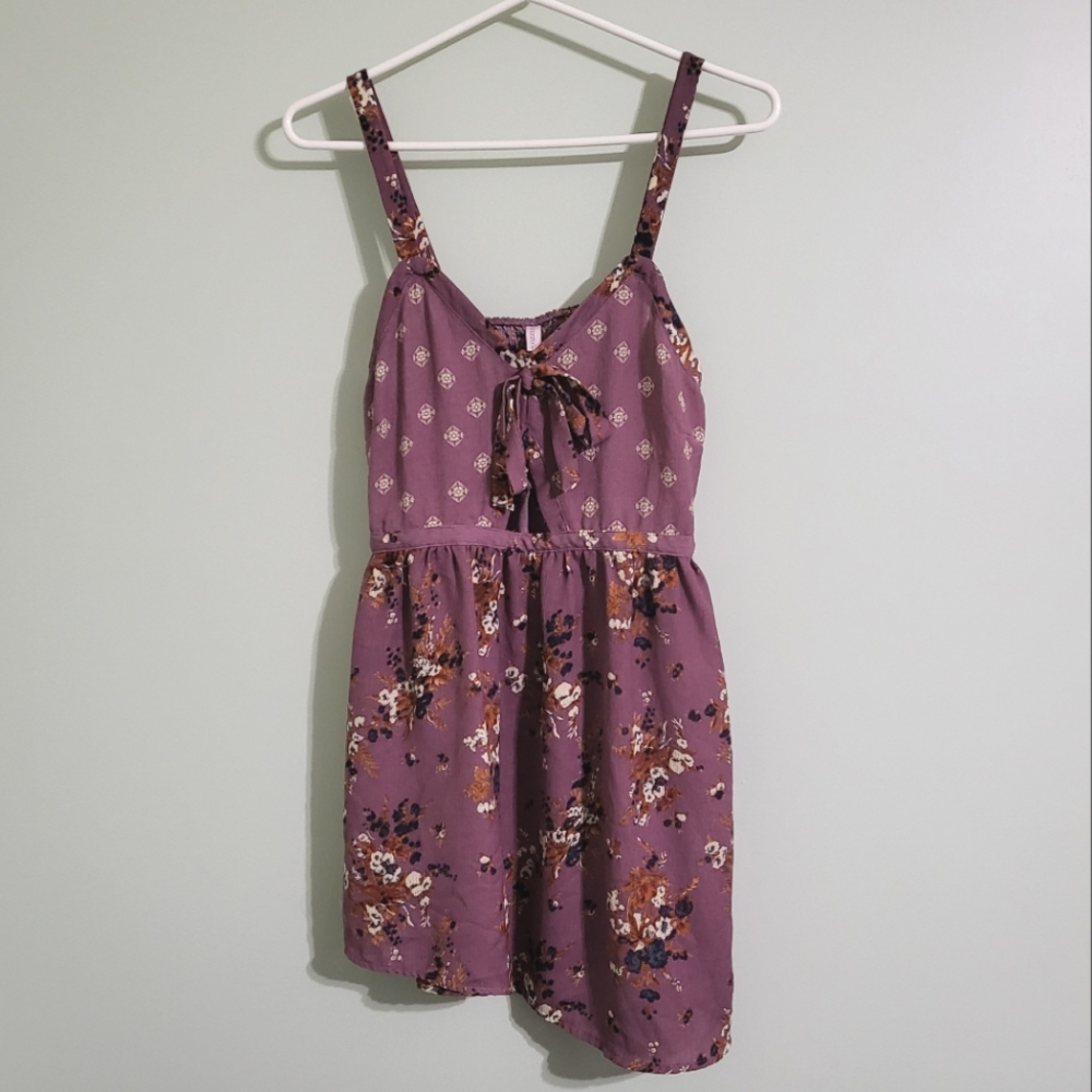 Xhilaration Purple Single Strap Bowtie Dress, size M